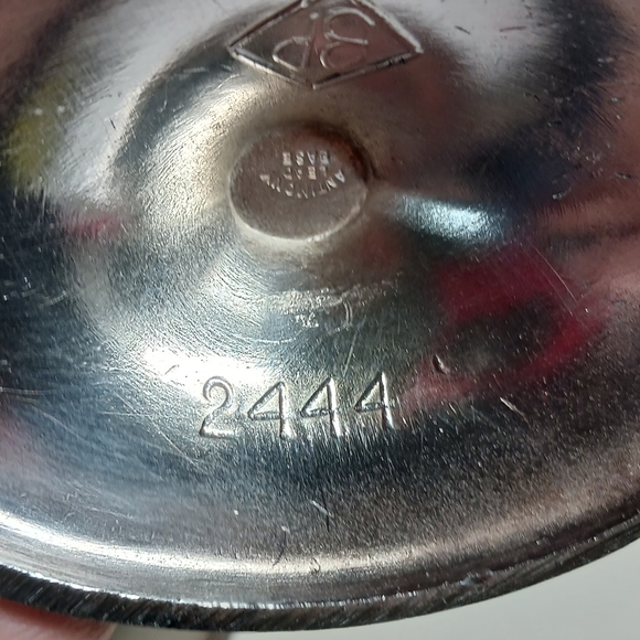 Benedict Proctor pair of candlestick holders, stamped 2444 - Picture 5 of 7